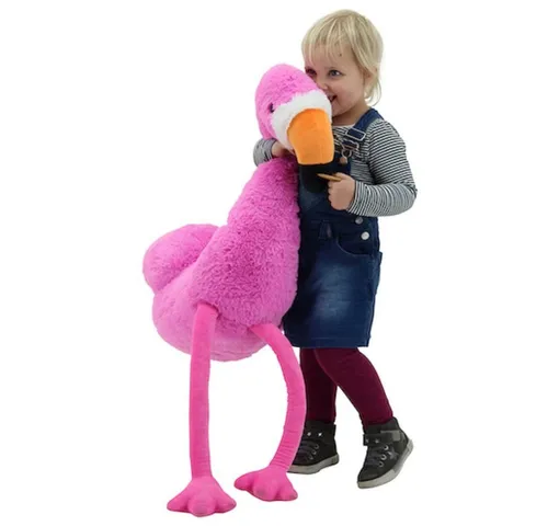 Sweety Toys 10974 Flamingo Plüsch 100 cm, Pink - Plüschpuppe in trendigem Flamingo-Design, ca. 100 cm groß, aus hochwertigem, antiallergischem Material, ideal als dekoratives Kuscheltier und zum Spielen, 30 Grad waschbar.