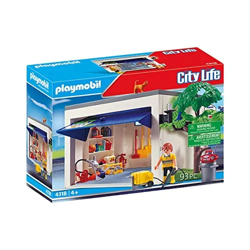 Playmobil® Garage Spielbausteine - Detailgetreue Parkgarage für Spielzeugautos, ideal für kleine Autofans, die spannende Abenteuer erleben möchten.