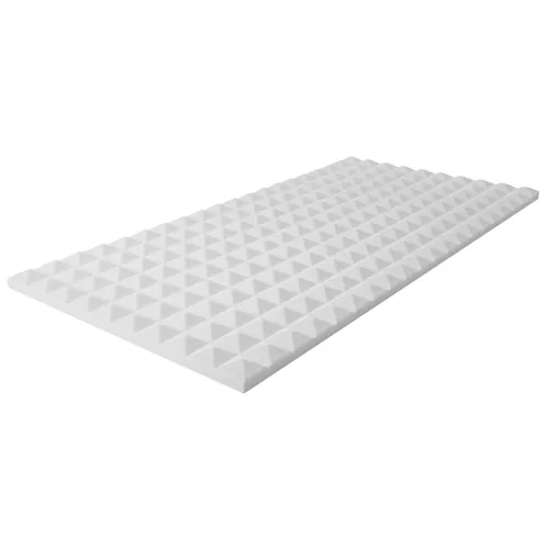 MUSIC STORE Pyramis Absorber 100x50x30mm, Selbstklebend, Weiß - Akustikelemente: Hochwertiger selbstklebender Akustikschaum für optimale Schallabsorption und Verbesserung der Raumakustik.