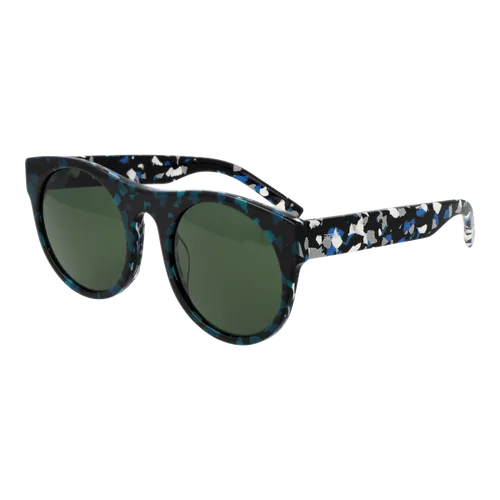 Esprit Sonnenbrille ET39287 547 53 für Damen - Stylische Damen-Sonnenbrille im Panto-Stil mit 100% UVA & UVB Schutz, ideal für sonnige Tage. Hochwertiger Azetat-Rahmen in Schwarz und grüne Gläser sorgen für einen modischen Look.