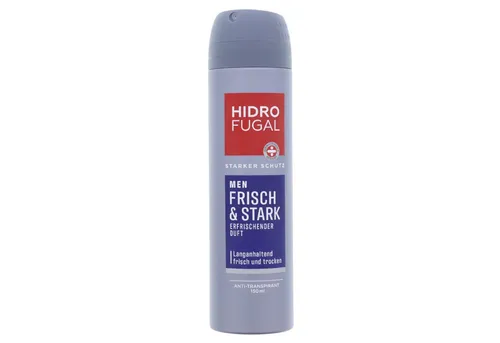 Hidrofugal Men Frisch & Stark Deo Spray 150ml - Deo Spray für Männer, bietet starken Schutz gegen Achselnässe und Körpergeruch mit einem erfrischenden Duft. Ideal für den ganzen Tag, dermatologisch getestet und ohne Ethylalkohol.