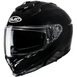 HJC i71 Solid metallic schwarz Integralhelm XXL - Motorradhelm mit neuem, schlanken Design und verbesserter Belüftung. Integrierte Sonnenblende und kompatibel mit Smart HJC Bluetooth-Systemen für höchsten Komfort.