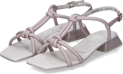 Paul Green Damen Sandalette in beige - Gr. 40 - Sandalen & Slides für Damen, moderner Material-Mix mit hautfreundlicher Lederdecksohle und praktischer Schnalle für optimalen Tragekomfort.