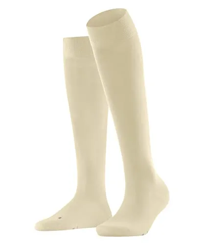 FALKE Damen Kniestrümpfe Cotton Touch W Kh Baumwolle lang einfarbig 1 Paar, Beige Cream 4011, 35-38