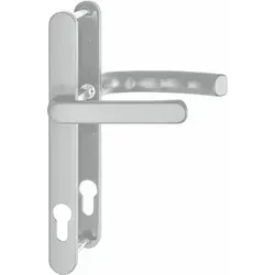 HOPPE Drückergarnitur LIÈGE - Schmalschild 24 mm, Griff flach, 67 - 72, silber eloxiert - Türsicherungen mit flachem Griff und schmalem Schild, ideal für moderne Türen. Robustes Aluminium und wartungsfreie Gleitlager sorgen für Langlebigkeit und einfache Handhabung.