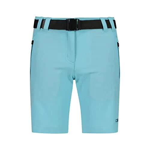CMP Mädchen Short Stretch Bermuda 3T51145 - Trainingshosen – Ergonomische Bermudashorts aus 4-Wege-Stretch, schnelltrocknend mit UV-Schutz und optimaler Passform dank dehnbarem Bund und regulierbarem Gürtel.