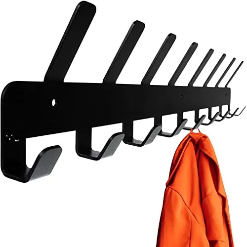 ISO TRADE Schiene Mantel Haken Wand 18332 - Bunter Kleiderbügel - Kleiderhaken aus hochwertigem Material, ideal für die Organisation von Jacken und Mänteln. Perfekt für Flur oder Schlafzimmer.