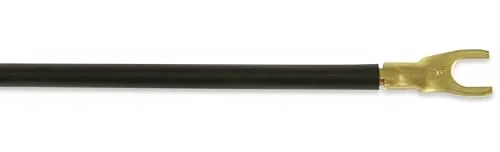 Verdrahtungsbrücke, 6mm², 265mm, 2 Gabelschuhe, schwarz