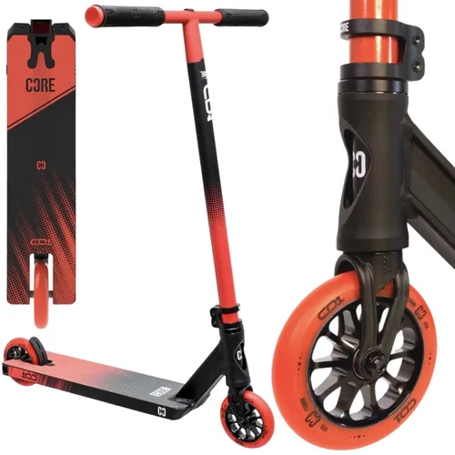 CORE CD1 Stunt Scooter Trick Tret Kinder Roller Freestyle Park 78cm Schwarz/Rot
