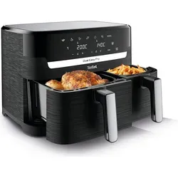 Tefal Dual Easy Fry Grill EY9018 - Heißluftfritteuse 8,3L in Schwarz, vielseitig mit Grill- und Backfunktion für gesunde Mahlzeiten