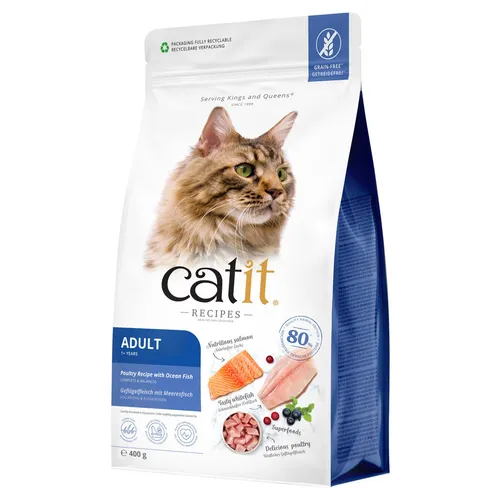 Catit Recipes Adult Fisch 400 g, Katzenfutter, UVP 5,99 EUR, NEU