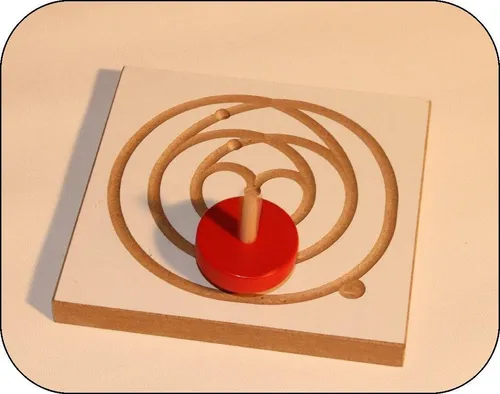 Holzspielzeug Kreiselbrett Ballerina BxH 12x12cm NEU Holzspiel Geduldsspiel