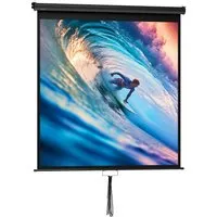 HOMCOM Beamer Leinwand 152 x 152 cm 85 Zoll HD 4K Rollo-Leinwand für Heimkino und Büro