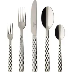Villeroy & Boch Tafelbesteck 30-tlg. BOSTON - Edles Edelstahl-Set - Besteck-Sets in hochwertiger Ausführung mit elegantem Rauten-Prägemuster. Ideal für moderne Tafelkultur, spülmaschinengeeignet und perfekt als Geschenk.