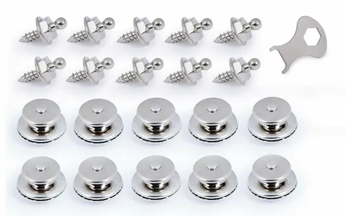 Tenax Komplett-Set 10 x Schraube, Oberteil, 1 x Schlüssel, für Planen 2-5 mm