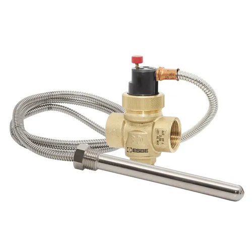 ESBE VST 212 thermische Ablaufsicherung 95 °C - Sonstige Elektroinstallationsartikel mit Druckentlastungsventil, schützt Kessel bis 100 kW vor Überhitzung und öffnet bei 95 °C für maximale Sicherheit.