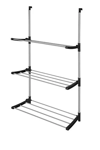 ADOB Problemlöser Wäschetrockner 3 Etagen - Wäscheständer für kleine Räume, platzsparend mit 3 klappbaren Etagen, zur Tür- oder Wandbefestigung, ideal für Drinnen und Draußen.