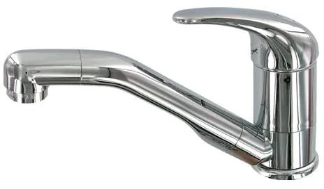 Comet Roma Einhebelmischer – Hochwertiger Wasserhahn mit Mikroschalter - Küchen- und Badarmatur mit Ø33mm, langlebigen Nylonflexschläuchen und glänzendem Chrom-Finish für moderne Eleganz und einfache Handhabung.
