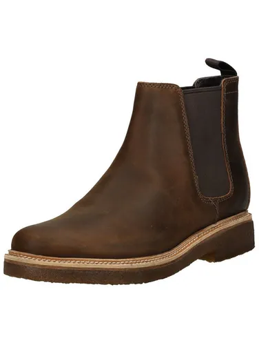 Clarks Clarkdale Easy Herren Chelsea Boots 45 EU Beeswax - Herren-Stiefel aus gewachstem Leder mit herausnehmbarer Ledersohle, ideal für stilvolle und bequeme Auftritte.