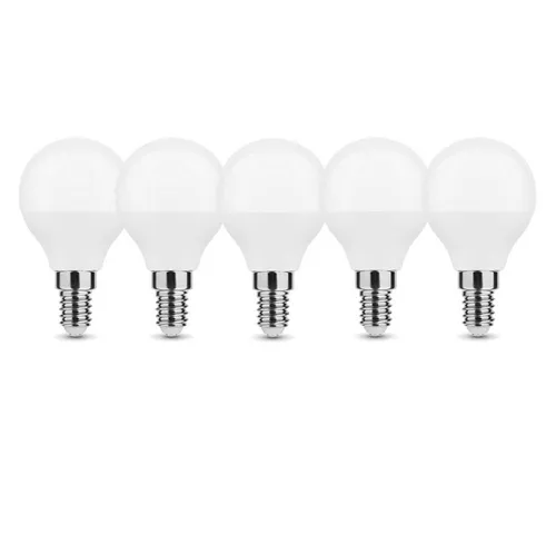 Aigostar LED-Leuchtmittel 6W E14 LED Lampe Birne Leuchtmittel Leuchte G45 Kugel Milchglas 500, 5 St., Kaltweiß, Mini Lampe Leuchte weißes licht 5er Set