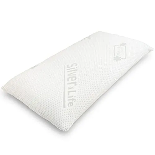 Gorilla Gesund Orthopädisches Nackenstützkissen Silver Neck - Orthopädisches viscoelastisches Kissen, ideal für Rücken-, Bauch- und Seitenschläfer mit hygienischem Silver & Life Bezug für Anti-Milben und antibakterielle Wirkung.