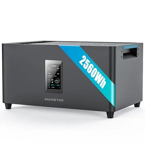 MARSTEK Jupiter C Plus, 2.56kWh Balkonkraftwerk mit Speicher, 4 MPPT 2400W Solareingang, All-in-One Stromspeicher mit Mikroinverter,0% MwSt