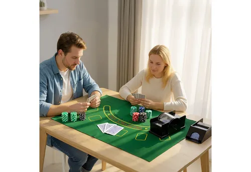 SPORTNOW Pokerkoffer mit 300 Chips und Karten – Komplettset für Casino-Abende