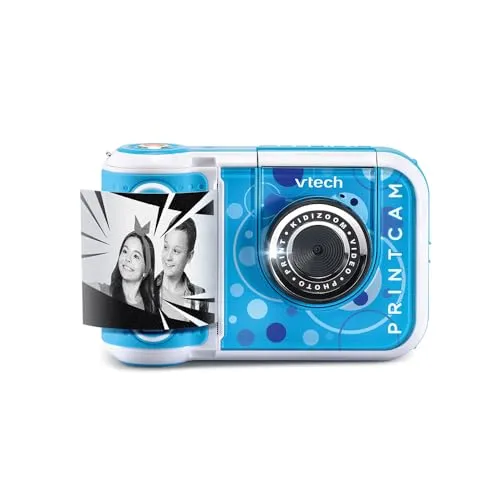 Vtech Kidizoom Print Cam blau - Digitalkamera für Kinder - Digitalkamera für Kinder ab 5 Jahren mit Sofortdruckfunktion, 5 MP Auflösung und kreativen Effekten für unvergessliche Erinnerungen. Ideal für kleine Fotografen!