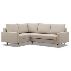 Links Ecksofa mit Schlaffunktion und Wendekissen von Mebligo