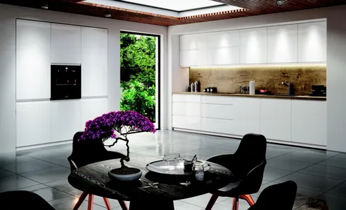 Küchenzeile Komplett Hängeschränke in Weiß - Moderne Küchenzeile in elegantem Design, bestehend aus 16 Teilen, ideal für Ihre Küchenorganisation. Pflegeleichtes Holzmaterial, einfache Wandmontage, Maße: ca. 300 x 58 cm.