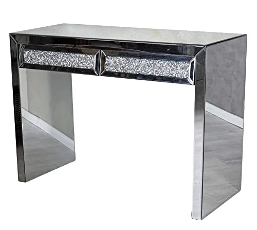 Konsolentisch verspiegelt Wandtisch Glas Tischkonsole 111 cm Silber Flurtisch vic525 Palazzo Exklusiv
