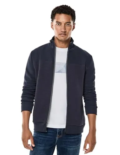 Herren Sweatjacke mit Materialmix - Funktionsjacken mit Stehkragen und Reißverschluss, perfekt für aktive Tage und gemütliche Abende, dank des angenehmen Baumwollmixes.