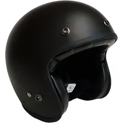 Bores Gensler Classic Jethelm, schwarz, Größe L - Motorradhelm mit besonders leichter Fiberglas-Konstruktion und EPS-Innenschale, ideal für komfortables Fahren.