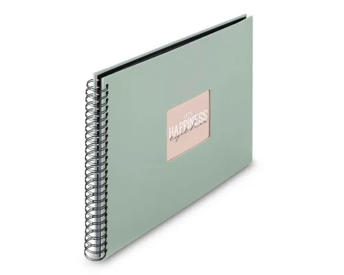 Hama Fotoalbum Fine Art Spiral Salbei 36x32 50 schwarze Seiten