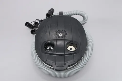 Schlauchboot Fusspumpe Mittel (5 Liter) Bootspumpe Blasebalg mit Adapter (Lotus)