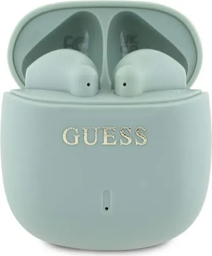 Guess Printed Classic Logo TWS Bluetooth-Kopfhörer (grün) - Kopfhörer mit exzellenter Klangqualität und modernem Design. Die IPX5-Wasserdichtigkeit macht sie perfekt für Outdoor-Aktivitäten und Workouts.