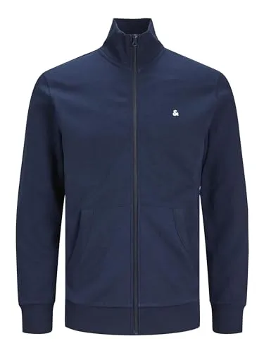 JACK JONES Male Sweatshirt Reißverschluss - Hoher Kragen, langärmlig und bequem aus 50% Baumwolle und 50% Polyester