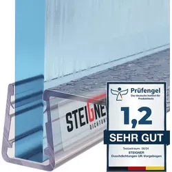 STEIGNER Duschdichtung, 50cm, Glasstärke 6/7/ 8 mm, Gerade PVC Ersatzdichtung für Dusche, UK11