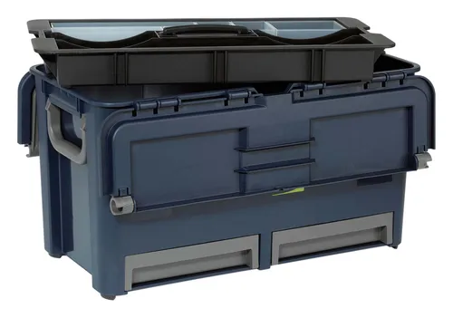 Werkzeugkoffer Compact 47 B540xT300xH295mm - 7 Einstellfächer, mit versenkbaren Bügeltragegriffen für optimalen Komfort und individuelle Unterteilung