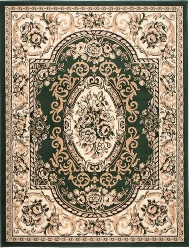 Mazovia Orientteppich Vintage Kurzflor Grün 60x100 cm - Teppiche für stilvolle Wohnräume, pflegeleicht und ideal für Fußbodenheizungen, mit orientalischem Design für ein gemütliches Ambiente.