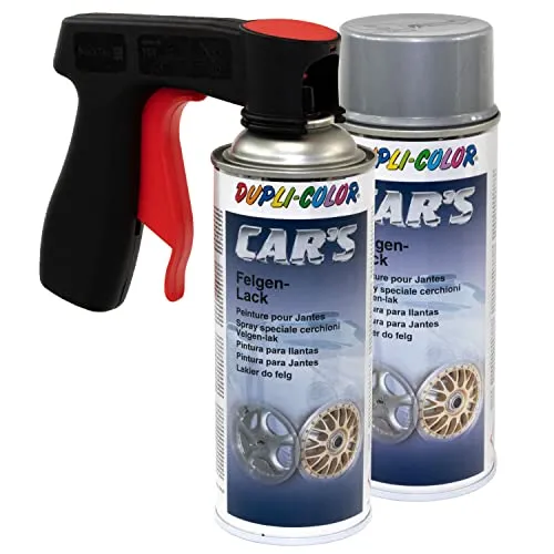 Felgenlack Lack Spray Car's Dupli Color 385919 Silber 2 X 400 ml mit Pistolengriff
