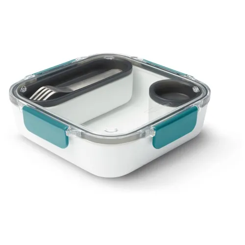 Lunchbox Original 1 Liter - Proviantdose ozean - Outdoor Geschirr, auslaufsichere Lunchbox mit zwei verschließbaren Behältern und Edelstahl-Gabel für getrennten Transport von Speisen.