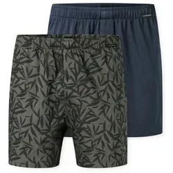 Schiesser Herren 2 Pack Baumwolle Jersey Boxershorts - Herren-Boxershorts im praktischen Multipack, aus weichem Single-Jersey für hohen Tragekomfort und mit elastischem Mehrnadelbund für perfekte Passform.