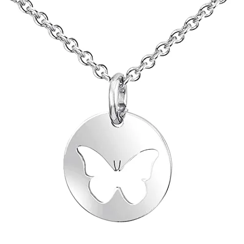 Materia Schmetterling Halskette Silber 925 - Kette mit Anhänger Damen 42-47cm KA-451
