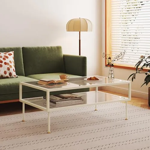 [en.casa] Couchtisch Glas Lindau von en.casa