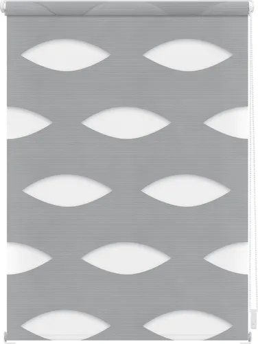 Lichtblick Duo Rollo Ellipse Klemmfix, ohne Bohren Grau, 150 cm, 45 cm x 150 cm (B x L)