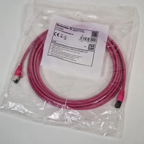 Weidmüller 1201270050 RJ45 Patchkabel CAT 6a S/FTP 5m Magenta UL-zertifiziert