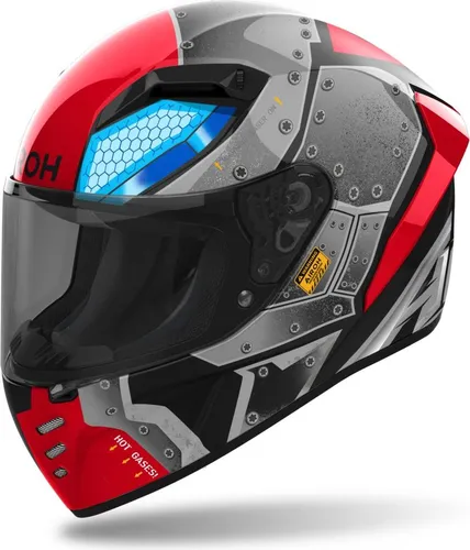 Integral Helm Connor Bot Grau Rot Tg. XL von Airoh