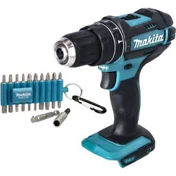 Makita DHP 482 Z Akku Schlagbohrschrauber 18 V - Akkuschrauber mit 62 Nm Drehmoment, XPT-Schutz gegen Staub und Spritzwasser, inklusive 22-teiligem Bit Set – perfekt für vielseitige Anwendungen!