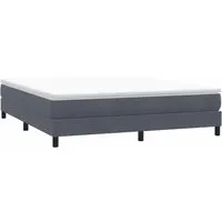 vidaXL Boxspringbett Dunkelgrau 180x220 cm von vidaXL